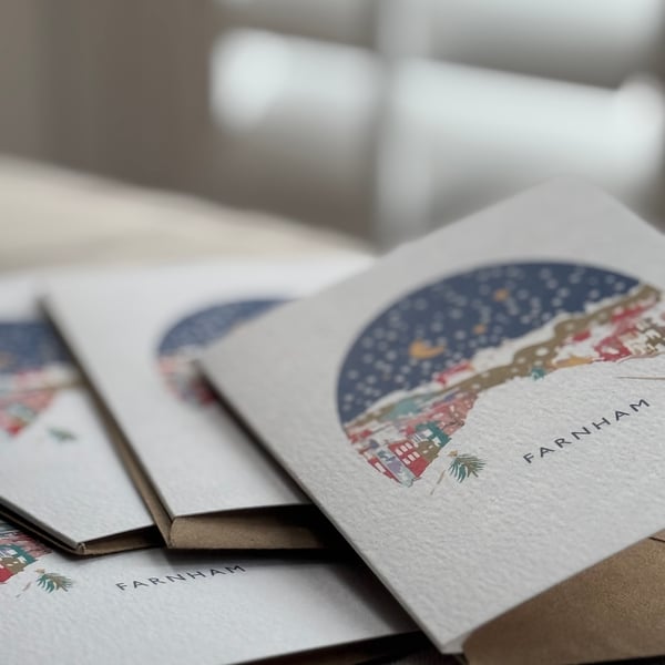 Farnham Surrey Christmas Card (QM318)