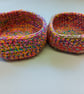 SOLD Crochet Nesting Baskets (Pink Fusion) - set of 2, so practical!