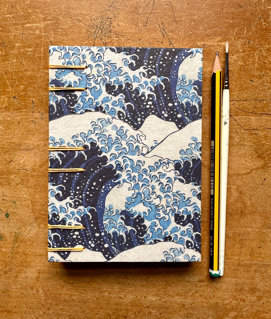 A6 Coptic Bound Handmade Sketchbook