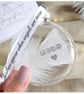 Grandad Memorial Round Feather Bauble, In Memory of Grandad, Round Glass Christm - Image 1