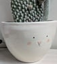 Ceramic bunny rabbit succulent plant pot - handmade pottery planter gift