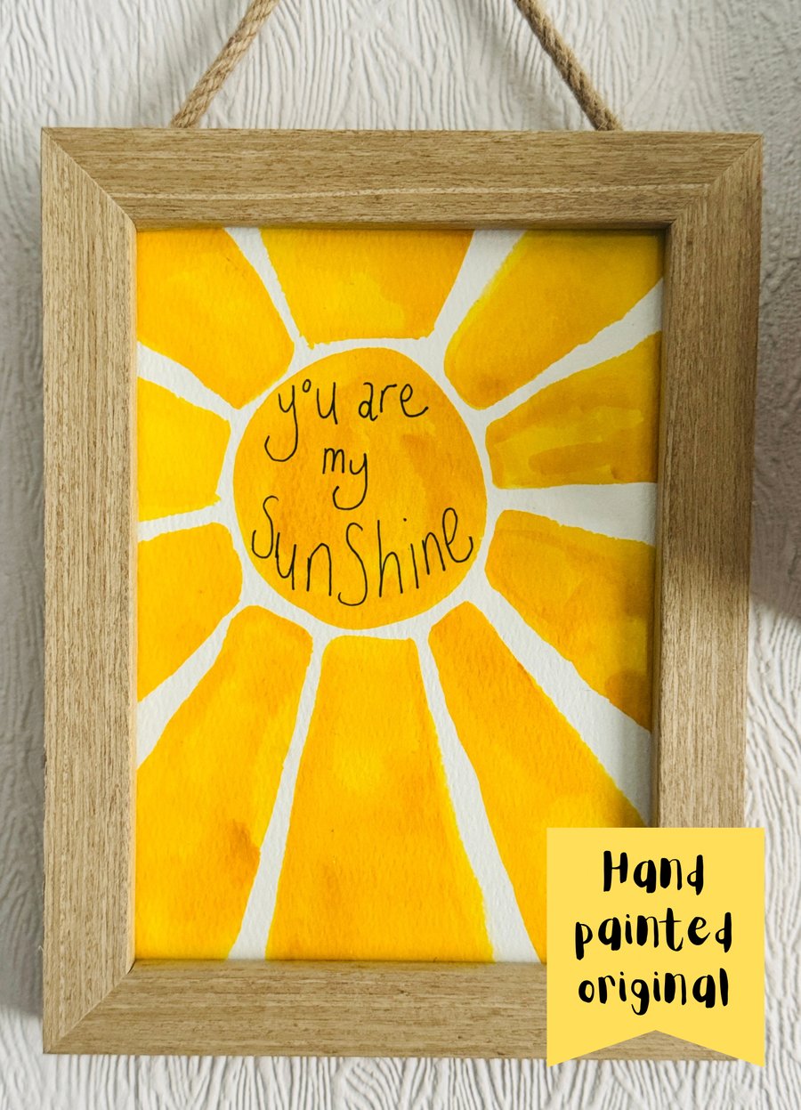 You are my sunshine watercolour painting 