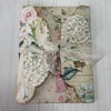 Folio, Flip Folder - Pale Pink Roses, Shabby Chic PB11