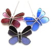 Trio of Butterflies Stained Glass Suncatcher 015