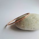 Hammered Copper Bangle - Copper Stacking Bracelet - Single or Set of 3