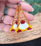 Autumn inspired bead woven Gnome earrings - Image 6