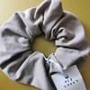 Grey Jersey Scrunchie 