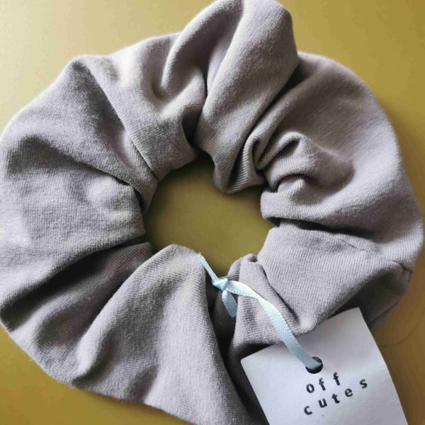 Grey Jersey Scrunchie 