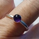 Amethyst silver ring