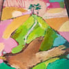 Semi abstract landscape painting 