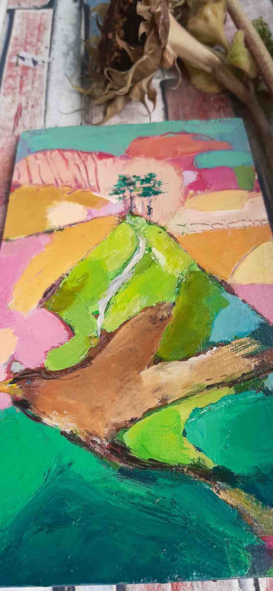 Semi abstract landscape painting 