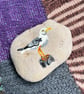 Seagull Herring Gull  Hand painted and varnished paper weight stone  - Image 6