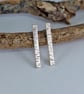 Silver Birch Bar Stud Earrings, inspired by nature - Image 3