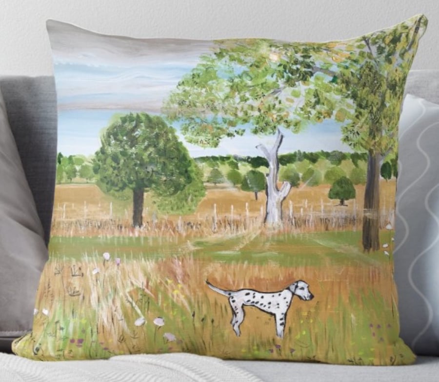 Throw Cushion Featuring The Painting ‘Fields Of Gold’