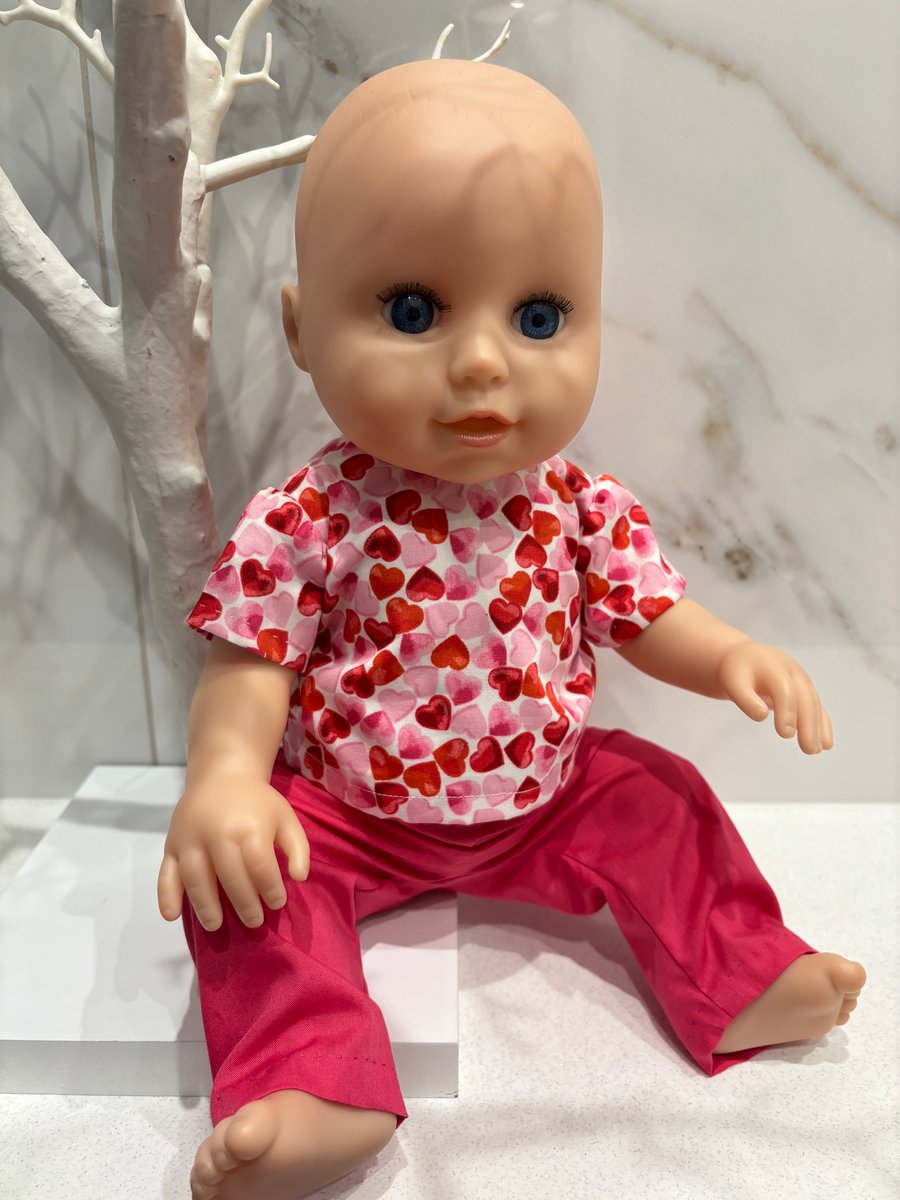 Large Baby Dolls Heart Outfit