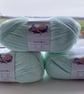 Mint Green x3 Robin Bonny Babe DK Knitting Wool Yarn 100g Balls