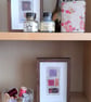 Colourful Combinations Red Orange Pink Lilac Handstitched Geometric Art Pictures - Image 6