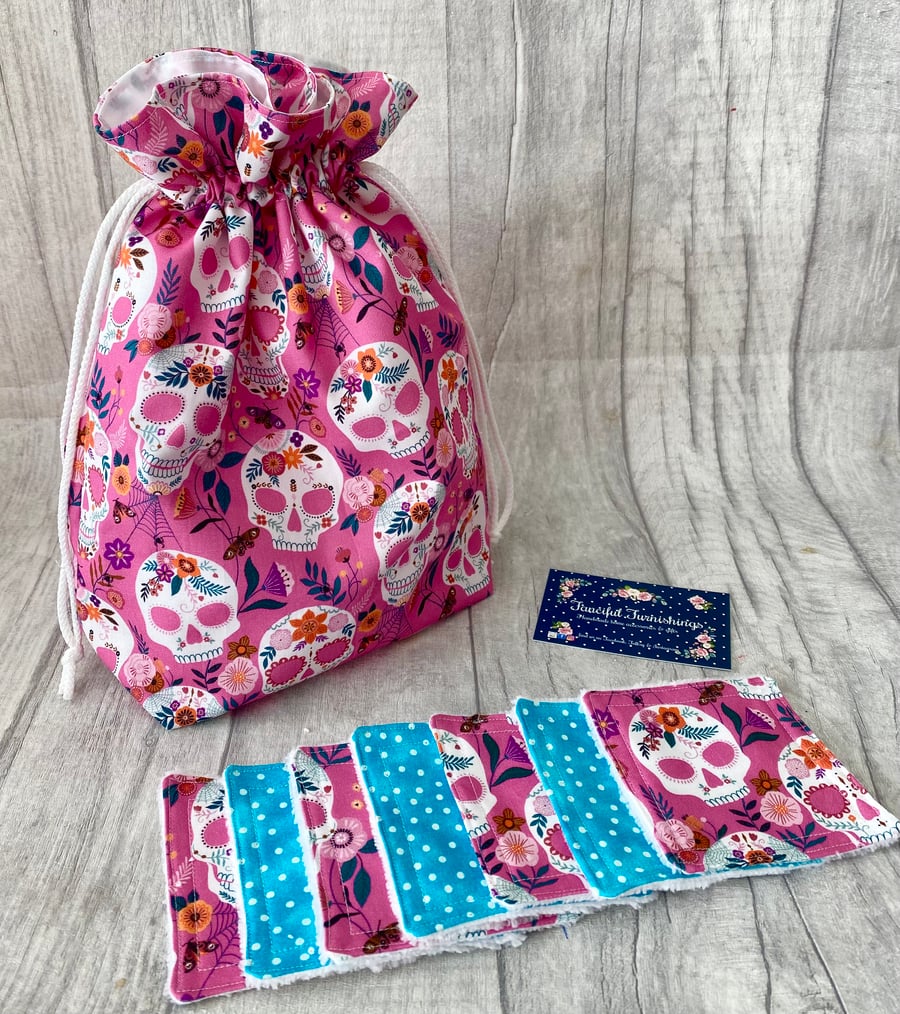 Reusable Makeup Wipes & Toiletry Bag Set
