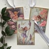GIFT TAGS Vintage-style. ( set of 3 ) Flower Fairies . ' Summer mix 2' . 