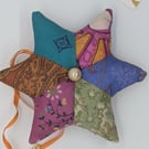 Sari silk christmas star