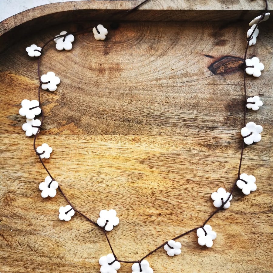 Spring blossom flower necklace mothers day gift