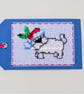 Dogs in Santa hats Christmas Tags Labels - Set of 4 - Image 5