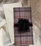 Grey and wine tartan card - Image 1