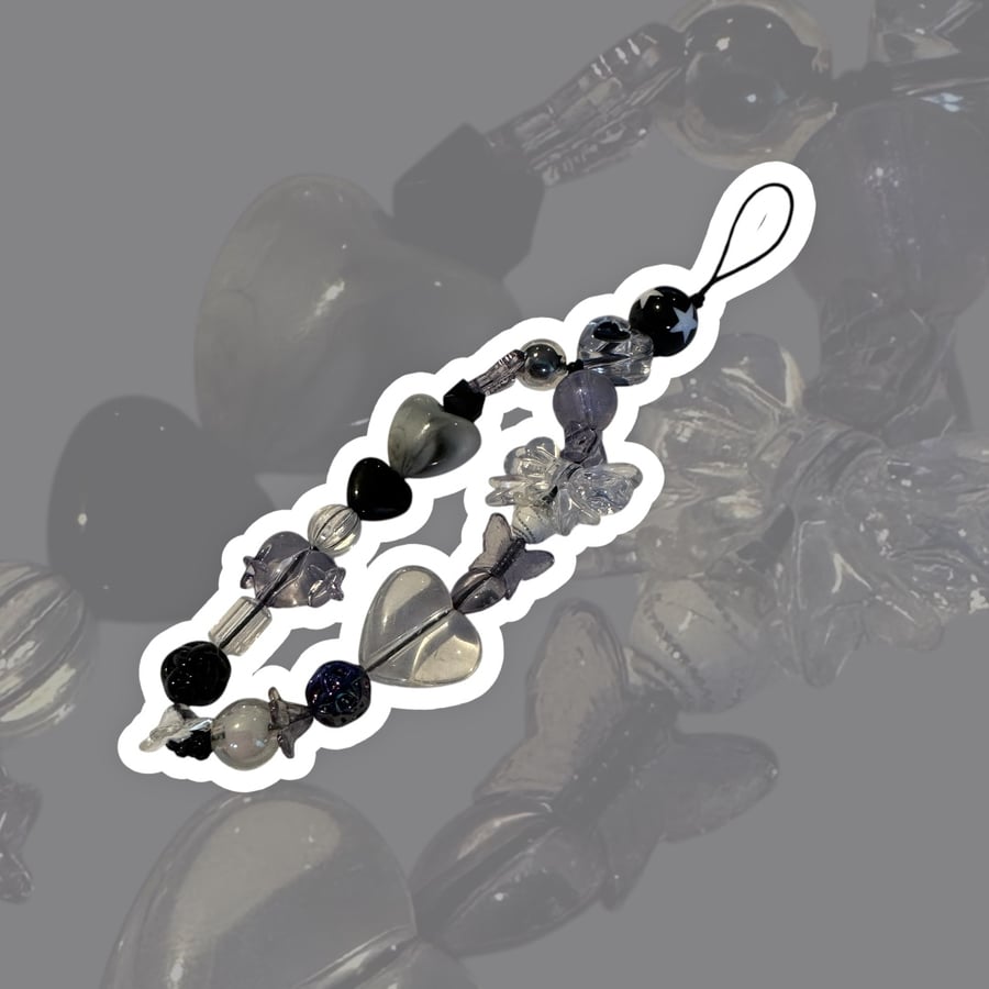 A Black & White Fashionable Phone Charm