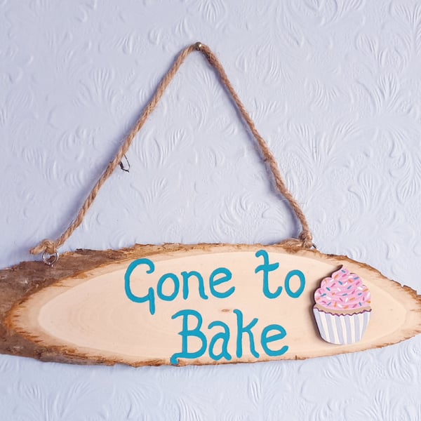 Gone to Bake hand painted plaque. Baking gift.