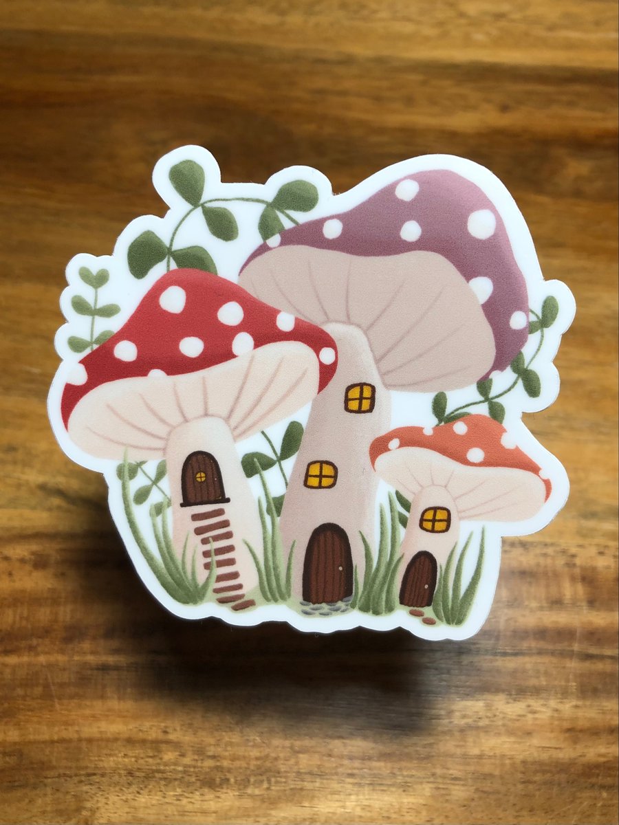 Enchanted Mushrooms Vinyl Sticker