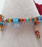 Colourful and sparkly slim beaded Czech glass wrap bracelet - Image 4