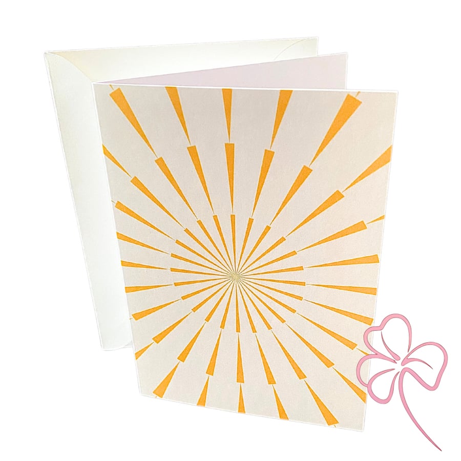 Optical Dash Blank Greetings Card