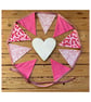 Pink hearts bunting - Image 2