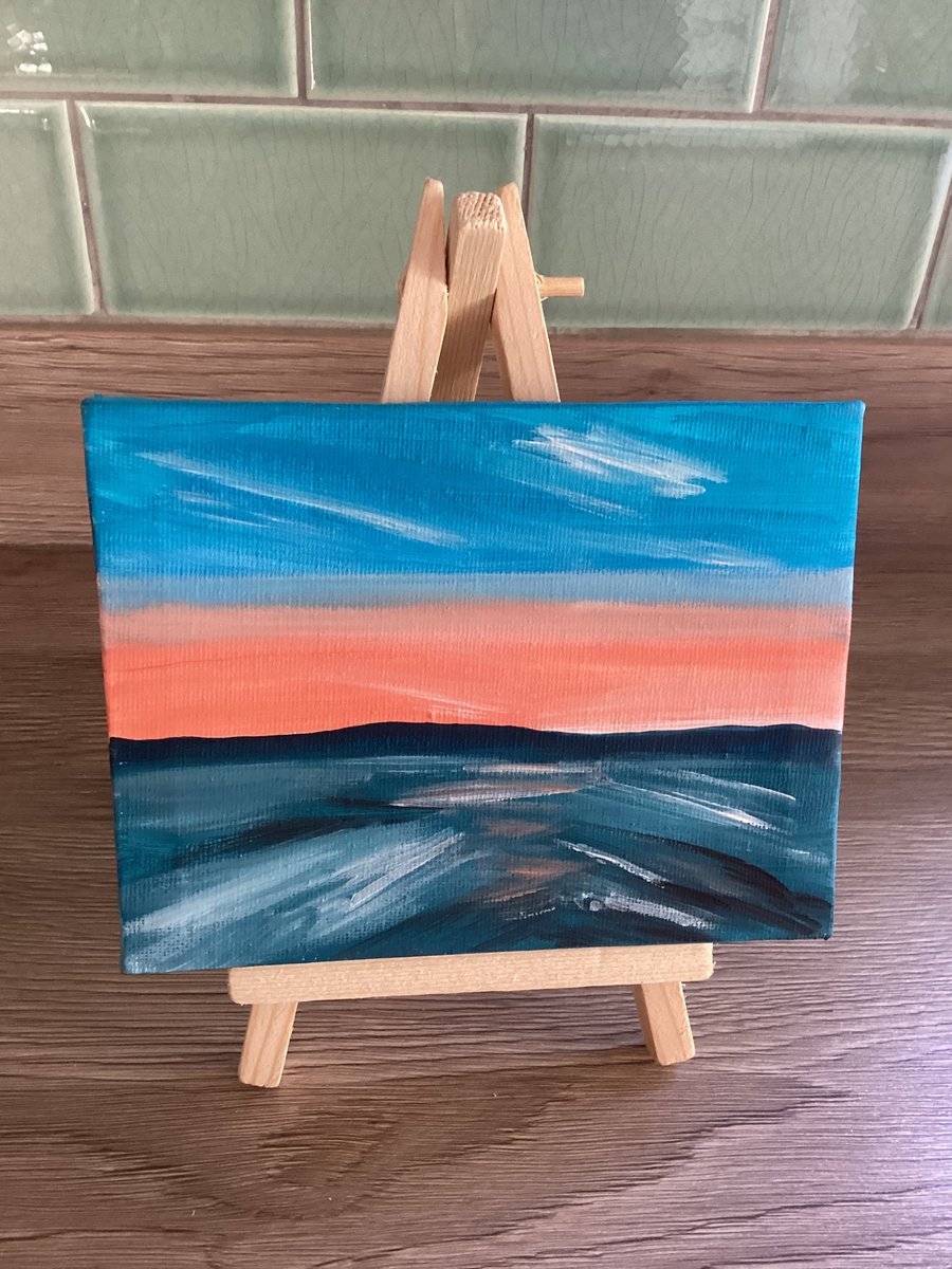 Small painting with easel 