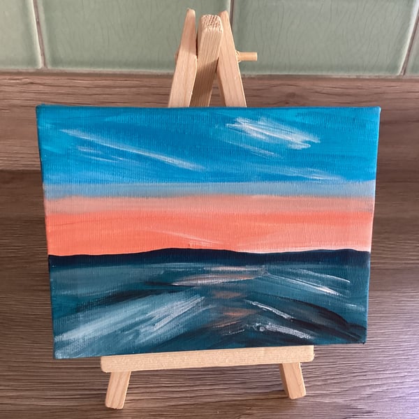 Small painting with easel 