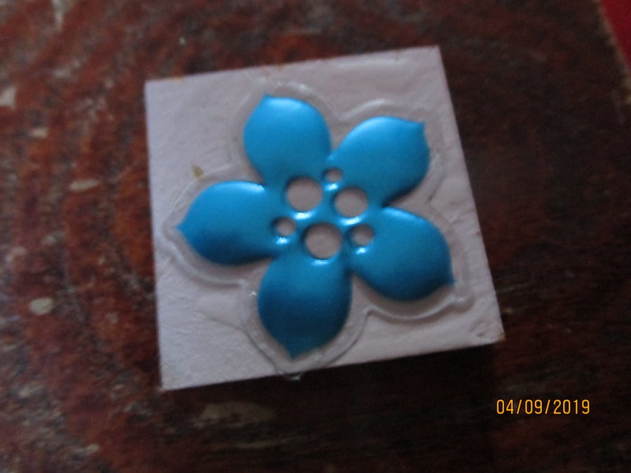 Blue Flower Plaque