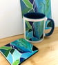 Seahorse mug bundle. Mug, coaster, fridge magnet and greeting card - Image 5