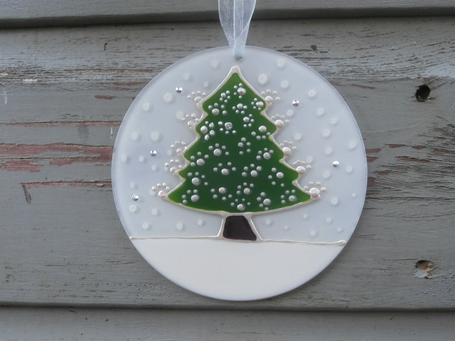 Hand painted Christmas pet sun catcher decoration with crystals. Pet decoration.