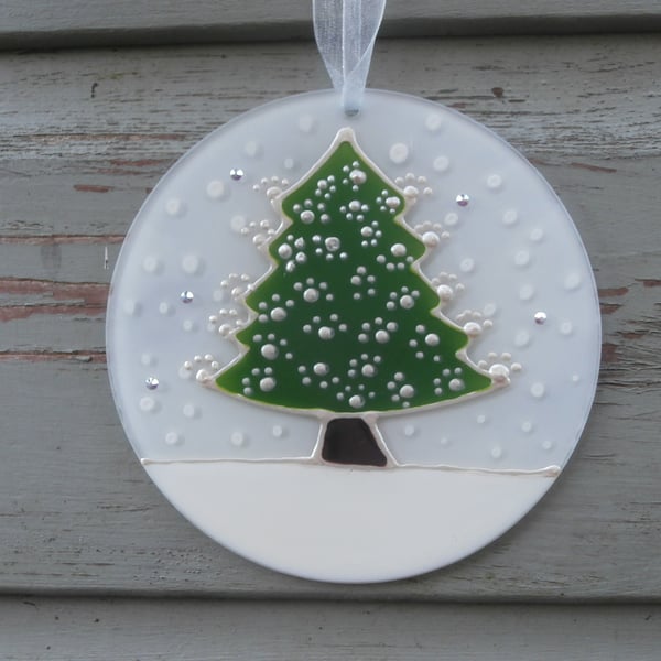 Hand painted Christmas pet sun catcher decoration with crystals. Pet decoration.