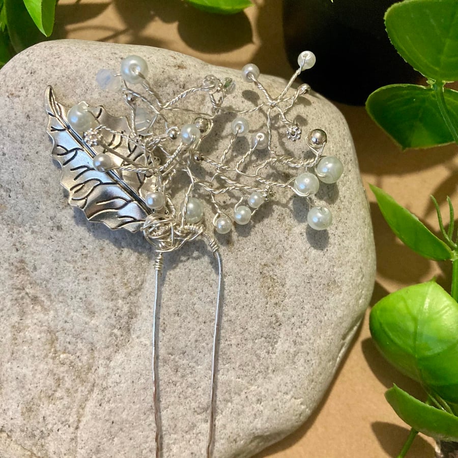 Silver Hair Fork - Bride Bridal Party or Special Event