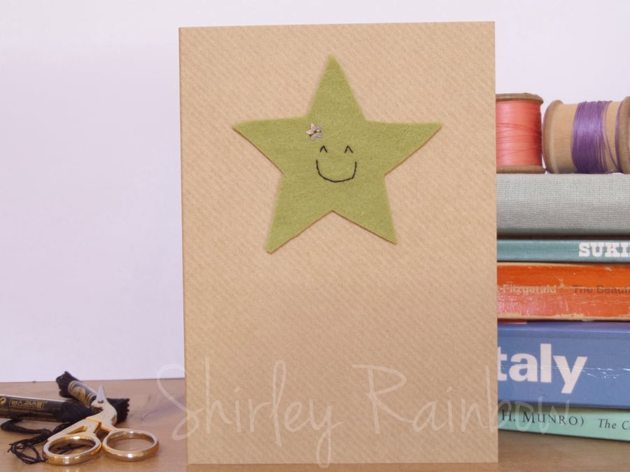 Happy Face Card- Star