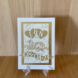 Handmade Personalised Wedding Card