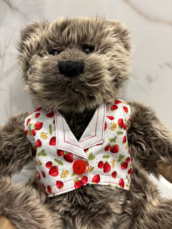 Teddy White Strawberry Waistcoat