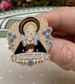 Catherine Parr Wooden Pin Badge - Tudor Queen Brooch - Henry VIII Wife Gift 