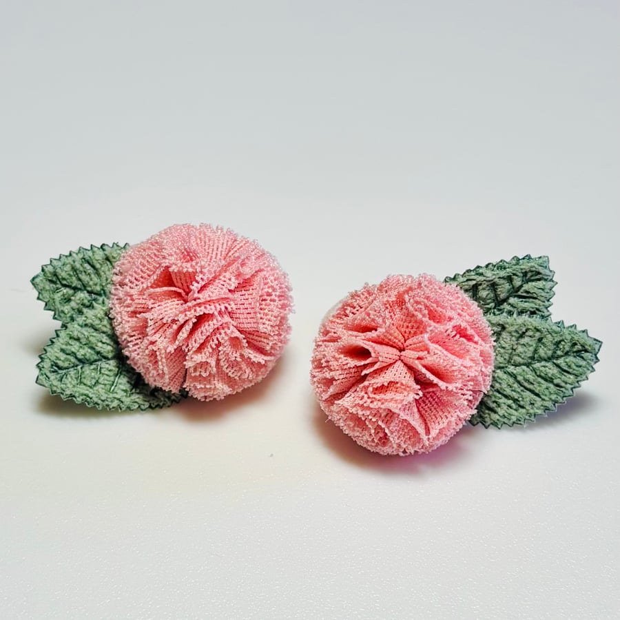 Rose Pink Pom-Pom Hair Bobbles 