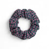 Pink & Green Gingham Linen Scrunchie - Regular