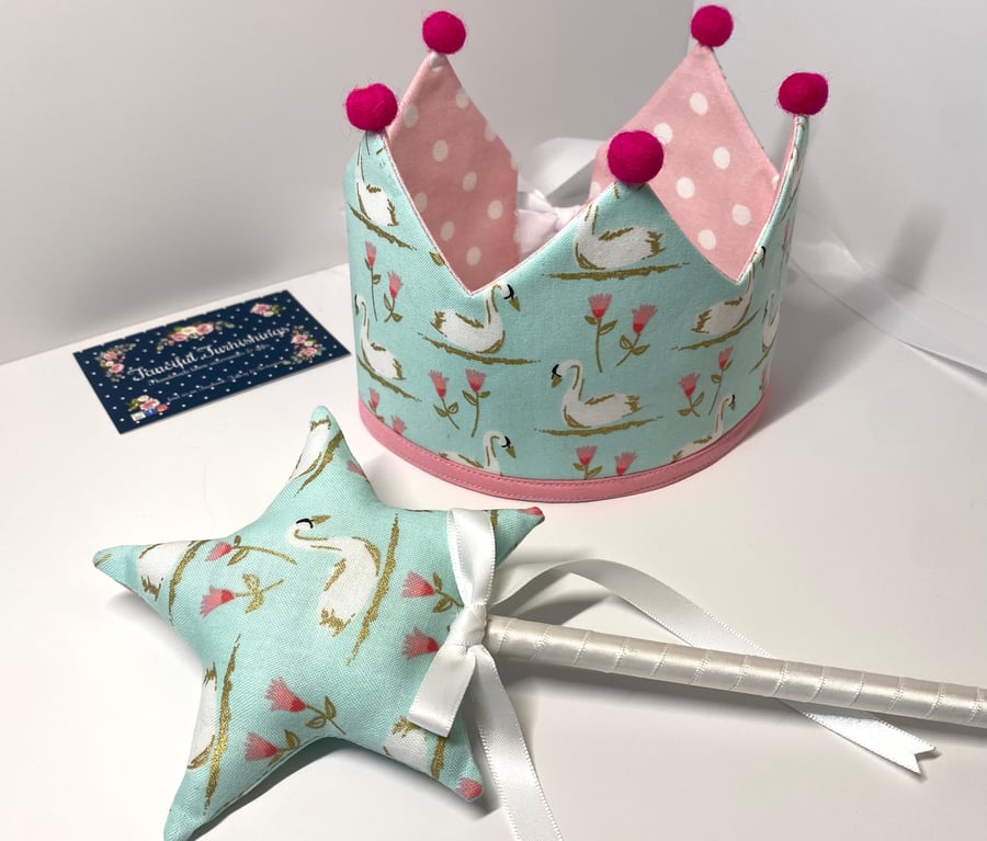 Child’s Fabric Crown & Wand Set  