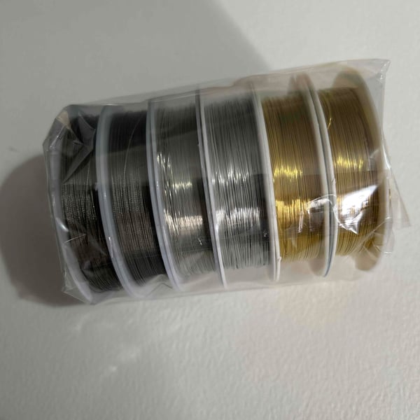 6 reels of assorted wire for crafting (w3)