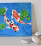 Koi Fishes painting on canvas. Ready to hang - Image 2