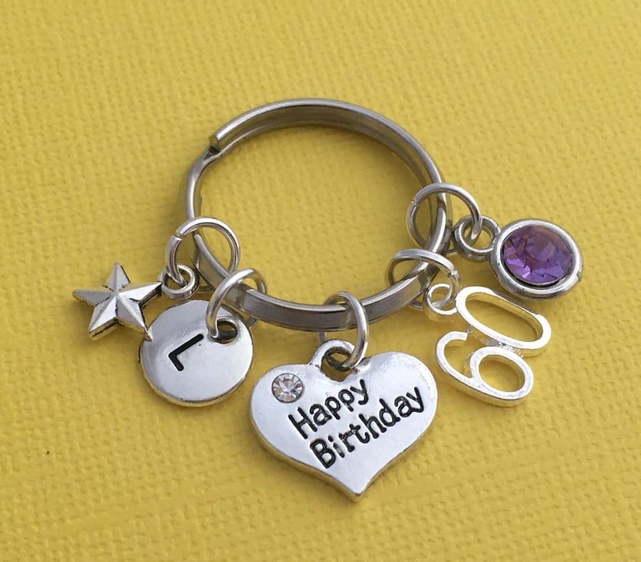 60th Birthday Keychain Gift
